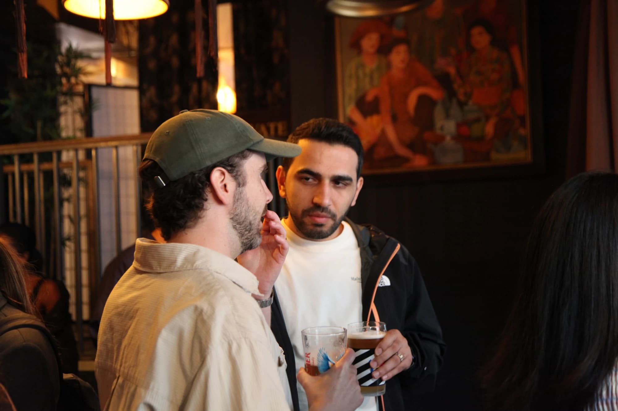 Two men in conversation at the Flynt in-person event in August